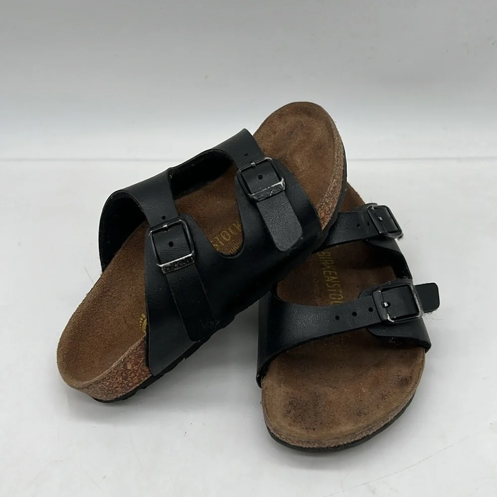 Birkenstock Arizona Sandal Black Birko-Flor Birkibuc KID/CHILD SZ EU 26 US C8 - Picture 3 of 8
